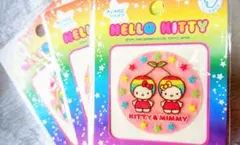 【デッドストック未開封】ハローキティ＆ミミィ　3Dシール3枚セット　平成レトロ