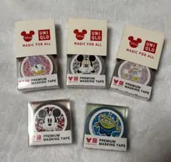 ディズニー×ユニクロ マスキングテープ 5個セット 新品