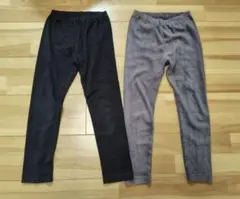 【size120】ユニクロ、レギンス、コーデュロイ、無地、2枚セット