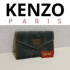 【美品】KENZO PARIS 長財布　ヴィンテージ グリーン ケンゾーのサムネイル