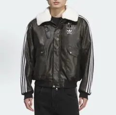 海外限定2XL Adidas カジュアル レザー ジャケットKF3691