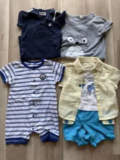 ベビー服　長袖　ロンパース　4枚セット　70〜80サイズ