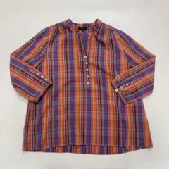 A.P.C. 90's ヘンリーネックシャツ チェック柄のサムネイル