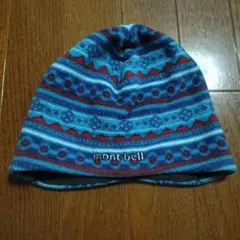 mont-bell 幾何学模様 フリース帽子　モンベル　キッズ