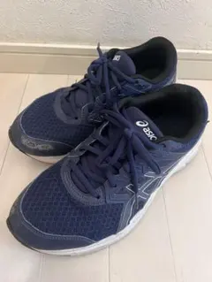 アシックススニーカー、ASICS 、ネイビー 、赤いアクセント、２６㎝
