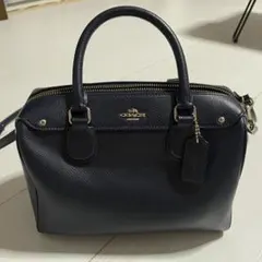 COACHミニボストンバッグ ネイビー 美品