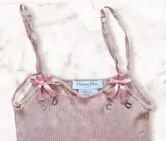 【やぶれ有り】Christian Dior キャミソール ピンクベージュのサムネイル