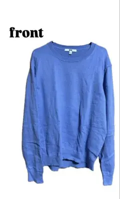 限定価格！！ユニクロ　青い長袖クルーネックレディースニット