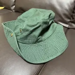 ダークグリーン コットン バケットハット
