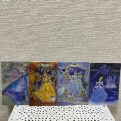 ディズニー プリンセス 3D ポストカード 4枚セット 匿名配送