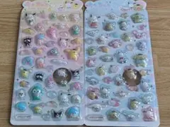 律*様 サンリオキャラクター 3Dシール 2シートセット プリン ポチャッコ
