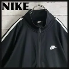 古着 ナイキ NIKE ジャージ 刺繍ロゴ ブラック黒