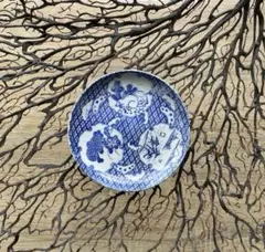 古伊万里　中皿　染錦　色絵　波兎　うさぎ　太明成化年製　柿右衛門　渦福 古伊万里 中皿 染錦 色絵 波兎 うさぎ 太明成化年製 柿右衛門 渦