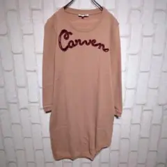 良品★CARVEN スウェットワンピース ロゴ ゆったり カジュアル ピンクXS