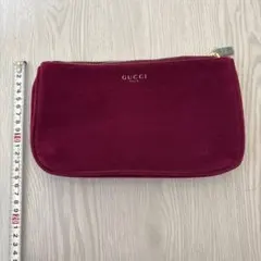 GUCCI Beauty ポーチ ベロア バーガンディのサムネイル