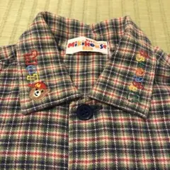 再値下げ☆旧タグ ミキハウス ホットビスケッツ 長袖 チェックシャツ 110