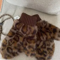 手袋ミトンヒョウ柄