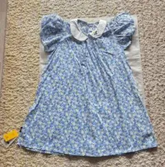 【新品】花柄フリル袖　ワンピース 140センチ