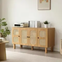 082217 新品【ラタンキャスター付きバスケット 分解済み】 - メルカリ