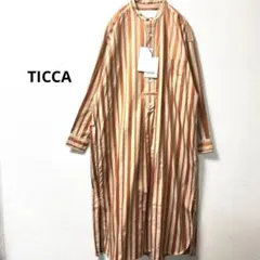 TICCA ★ティッカ 新品タグ付きストライプ バンドカラーシャツ ワンピース