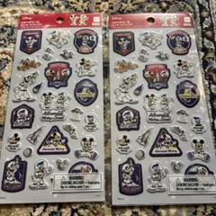 ディズニー　ミッキー　ペタペタシール　2枚セット