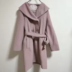 マジェスティックレゴン　襟大きめ　コート　ピンク　Mサイズ