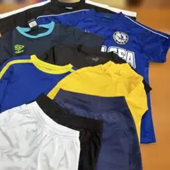 サッカーウェアセット（青・黒・黄・白）9着セット