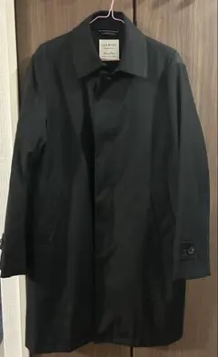 ブラック ステンカラーコート　ビジネス