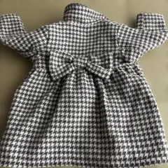chien chien 白黒ハウンドトゥース柄アウター95cm
