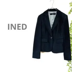 【INED イネド】テーラードジャケット　ベロア　サイズ9 オフィス　美人百花のサムネイル