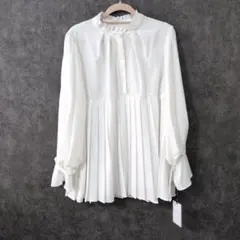 【新品】RUIRUE BOUTIQUE プリーツプルオーバーブラウス　XLサイズ