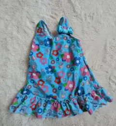 花柄リボン付きワンピース水着　size110