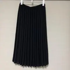 UNIQLO ユニクロ　黒　プリーツスカート　M 春　ウエストゴム