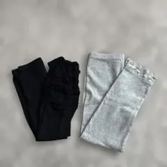 スパッツM ブラック グレー