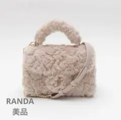 RANDA 2WAY モノグラムパーツファーバッグ