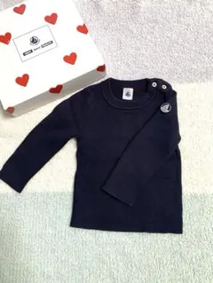PETIT BATEAU プチバトー ニット ネイビー 18m/81cm