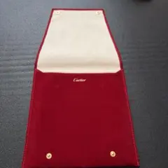 Cartier 赤 スエード ポーチ