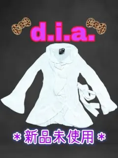 d.i.a.＊ホワイト フレアスリーブ ニット カーディガン y2k ギャル