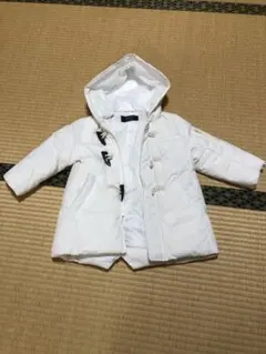 美品COMME CA ISMコムサイズム中綿コー　100ホワイトアウターフード付