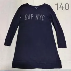 GapKids ネイビー長袖ワンピース 140cm
