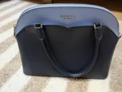 Kate Spade ネイビーとライトブルー ハンドバッグ