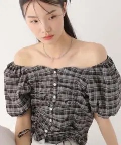 Heather 2WAY ドロストブラウスのサムネイル