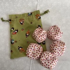 お手玉5個セット　巾着袋付き