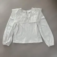 ZARA kids フリル付き長袖シャツ 8 (CM 128)
