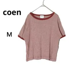 コーエン レディース Tシャツ ボーダー 赤 M ゆるシルエット 可愛い 人気