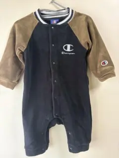 【80cm】Champion ベビー ロンパース ブラック ブラウン