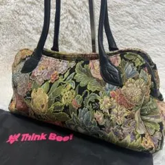 美品✨Think Bee! トートバッグ　ゴブラン織　ハンドバッグ 花柄