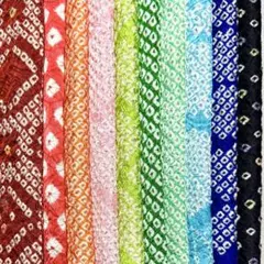 kja3902小さな絞り染め着物はぎれ10枚セット 正絹 生地japanbela