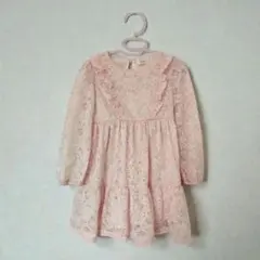 110cm♥桜色総レースワンピース