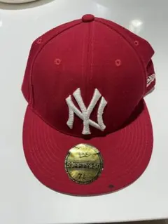 NY New Era 59FIFTY レッドキャップ 7 1/4